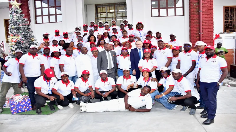 célébration de noël à la trésorerie générale de yaoundé 1 présidé par le directeur des affaires générales.