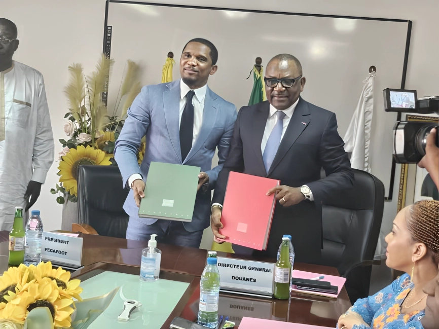 la douane camerounaise et la fecafoot se donnent la main dans un partenariat novateur 02