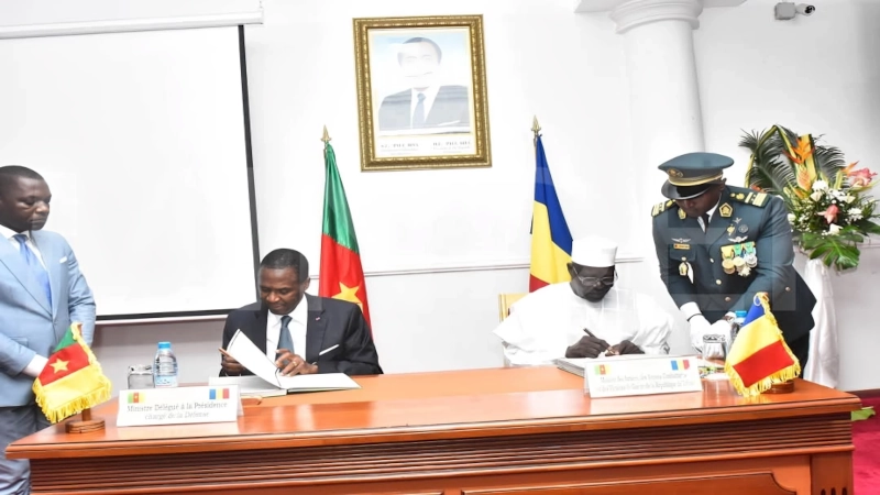 le cameroun et le tchad signent un accord de partenariat de défense.