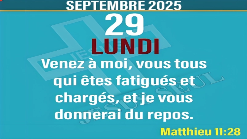 méditation du lundi 29 septembre 2025 — luc 14.1-6 : jésus guérit le jour du sabbat.